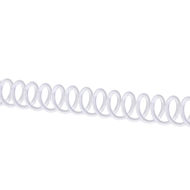 Spiral Binding Coils Durable Plastic Spines for Stationery Work (Transparent)