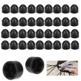 Pack of 40 Hexagonal Protective Caps M10, Protective Caps for Screws Made of Plastic, Dustproof Cover Caps for Screws and Nuts - Black