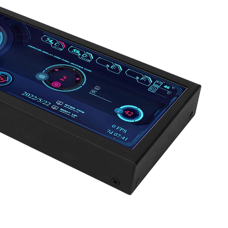 8.8 Inch IPS Display 1920x480 CPU GPU SSD Data Temperature