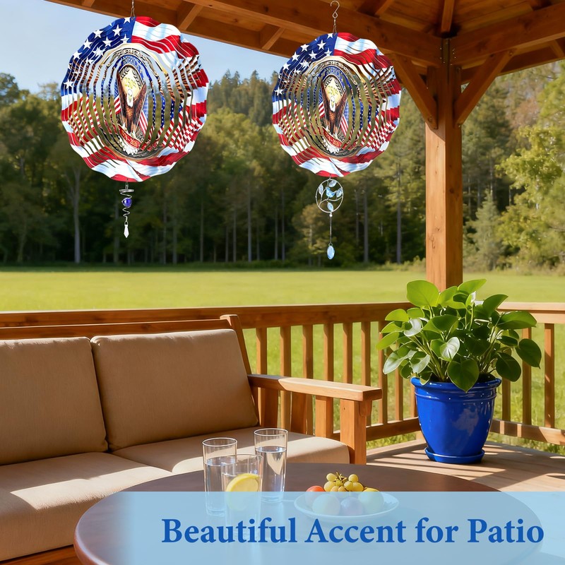 United States 250th Anniversary Decoration, Eagle Patriotic Wind Spinner