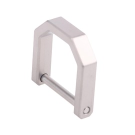 Hamans Titanium D Ring Car Key Fob Tool Shackle Keychain Horseshoe Keyring U Shape, Grey-l, Small