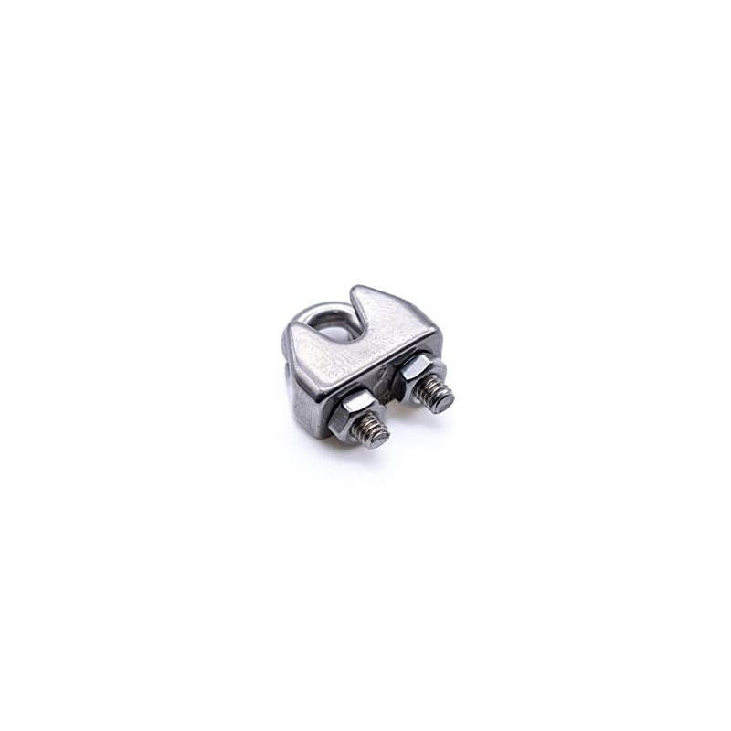Stainless steel wire rope clamp grip bulldog clip marine grade