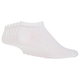 6 Pairs mens Plain White Trainer Socks 6-11