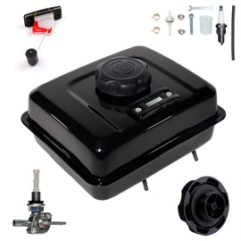 JMCHstore 1 Gallon Gas Fuel Tank W/ Fuel Gauge & Petcock for Predator 212 Hemi Engine, Coleman CT200U BT200X 196cc Mini bike, Baja warrior MB200, 200cc Go kart Parts, Honda GX160 GX200 Motor