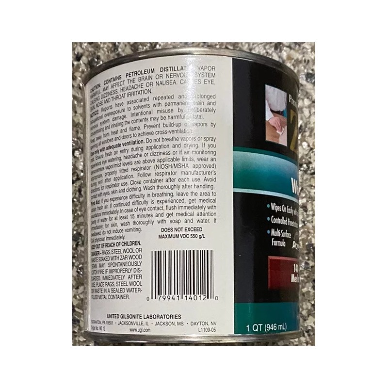 ZAR Quart Can ZAR 140 MERLOT Oil Based Interior Wood