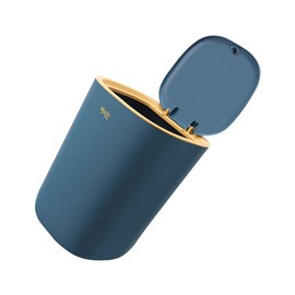 HEMOTON Plastic Rubbish Bin Bait with Press Type Lid Rubbish Bin Rubbish Bin Organiser Waste Container for Home Office Living Room Bathroom Bedroom Blue