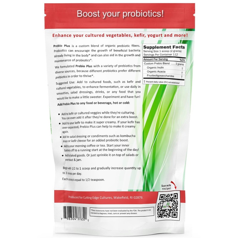 Prebio Plus Prebiotic Fiber Powder Best Custom Blend of Organic