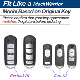 WKIOERAD Heavy Zinc Alloy Key fob Case Cover with Keychain Compatible with Mazda 3 6 8 Miata MX-5 CX-3 CX-5 CX-7 CX-9 Key Shell Accessories (Model-B)