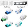 Duogalia 8 Pack SC/APC Fiber Optic Coupler Keystone Jack Modular