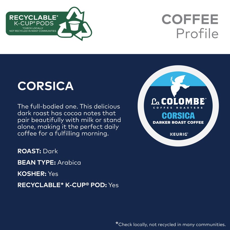 La Colombe® Coffee Roasters Corsica Darker Roast Coffee, Single Serve