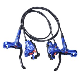 ThinkTop Bike Hydraulic Brake Kit, Lightweight, Shimano High Performance, 800/1450mm MTB Bicycle, Hydraulic Dual Piston Driving Disc Brake Set, Front and Rear Set, Blue