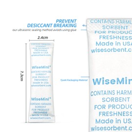 Wisesorb 60 Packs 5 Gram Safe Silica Gel Packets Desiccant,Silica Packs, Food Grade Dessicant Packs, Silica Gel for Food Storage, Food Grade Moisture Packets
