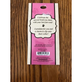 Angel Star WITH CATS ALL THINGS ARE... Best Furr-end Pewter Pendant & Pet Charm Set