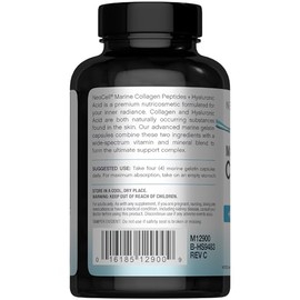 NEOCELL Colágeno Marino + Ácido Hialurónico 2000 mg 120 Cápsulas Suplemento Dietético Soporte para Piel Cabello Uñas y Articulaciones con Colágeno Hidrolizado