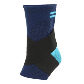Ankle Sleeve Blue Cyan Color Bandage Type 2 Silicone Pads Ankle Support Compression Brace for Muscle ReliefL