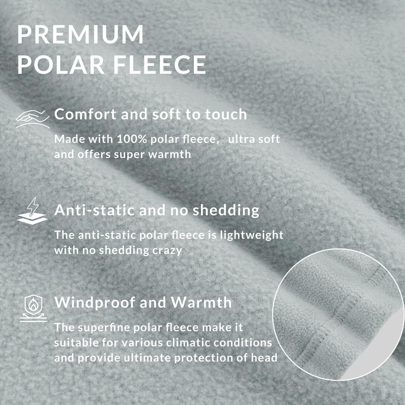 BALEAF Fleece Balaclava Face Mask,Thermal Ski Mask for Men and