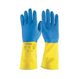 Truper GU-333, Guantes de látex reforzados para limpieza, grandes