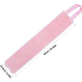 Healeved Aplicador de Autobronceador Espalda Correa de Fibra Rosa Que Alcanza Zonas Difíciles y Previene Manos Manchadas Bronceado Uniforme
