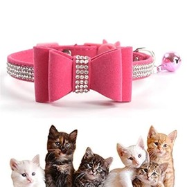 kingkindshun Bling Cat Collar with Bell and Safety Clasp