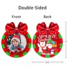 SICOHOME Christmas Frame Ornament 2020, 2.8"x 3" Christmas Wreath Photo