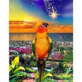 CafePress Sun Conure at Sunset Throw Blanket Super Soft Fleece Plush Throw Blanket, 60"x50"