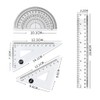 4-piece ruler set, multi-functional, portable, measuring tool, durable and durable,