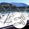 Amadget 5 Pcs Stainless Steel Bimini Strap Snaps Hooks for