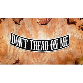 DTOM Don't Tread On Me Rocker Patch 12"X3" for Jacket Vest Leathers