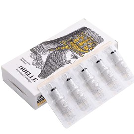 OTBK (20PCS)Cartridge , #12 Standard 1RL 3RL 5RL 7RL 9RL 11RL 14RL Round Liner X-Taper with Membrane Professional Disposable Cartridge (1209RL), White