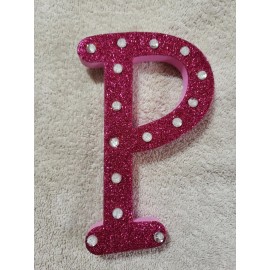 Unbranded Stick to wall, Teaching or crafts Foam Diy Pink Glitter Letter P Class decor Art