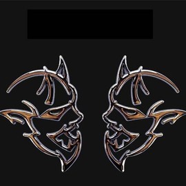 JQ Motorcycle emblem sticker, car deco mark, tuning, chrome, motosti / 오토바이 엠블럼 스티커 자동차 데코 마크 튜닝 크롬 오토바이스티