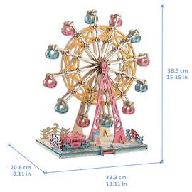 Wooden Ferris Wheel 3D Wooden Puzzle Wooden Building Kit for Birthday Present