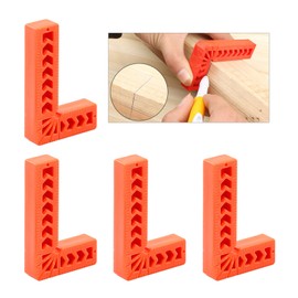 Swpeet 4Pcs 3" Degree Positioning Squares, 90 Degree Angles Clamping Square for Woodworking Corner Clamps, Carpenter Tool, Picture Frames, Boxes, Cabinets or Drawers