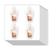 Bubble Tea Coffee Stickers 1in for Scrapbooking, Arts, Craft, Kids