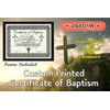 Certificate of Baptism - Custom with Any Name - Frame