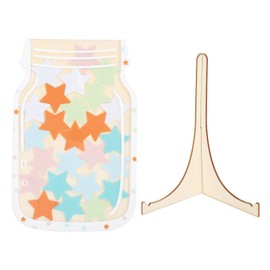 Star Reward Jar for Students Wooden Acrylic Bulletin Board Positive Behavior Chart Reward System for School Classroom Management Tools