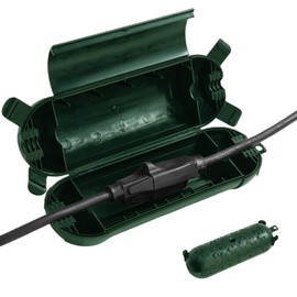 HONDERSON Outdoor Extension Cord Cover Waterproof Seal, Extension Cord Protector Connector, Weatherproof Electrical Safety Box to Protect Outdoor Plug, Outlet, Christmas Decorations Lights, Green