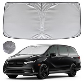 KAYZT Windshield Sun Shade for 2018-2024 Honda Odyssey LX EX EX-L Touring Elite Minivan Foldable Sunshade Front Window Custom Fit Car Accessories