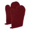 DII Basic Terry Collection 100% Cotton Quilted, Oven Mitt, Wine,