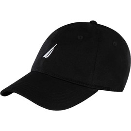 Nautica Men’s Ruck Strapback Cap, Black, One Size