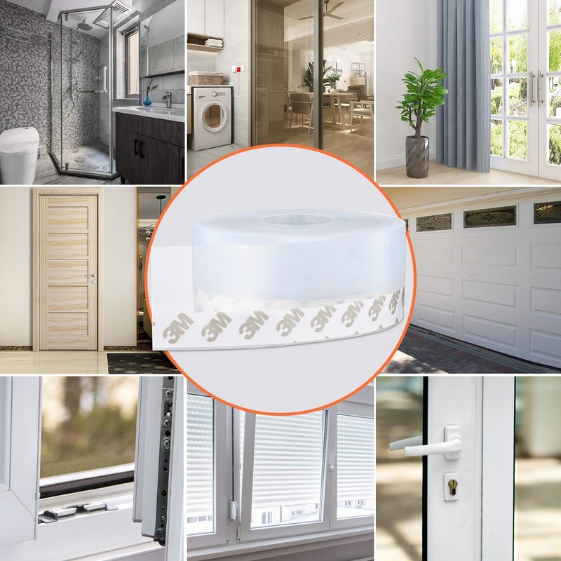 26 Feet Silicone Seal Strip,Door Weather Stripping, Sealing Tape for