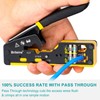Brileine RJ45 Crimp Tool Pass Through Crimper for RJ45 Connectors