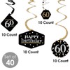 Adult 60th Birthday - Gold - Birthday Party Hanging Decor