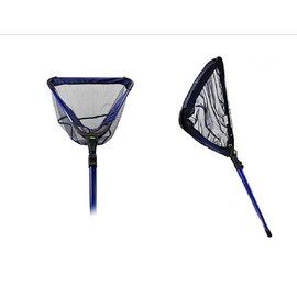 PondH2o Folding Pond Utility Nets Combo Pack Fish Water Garden Pond Debris Skimming Net & Pond Fish Catching Koi Net with Telescoping Extension Poles to 6 Feet | Value 2 Pack Fresh Water Nets