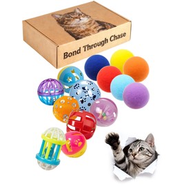 HEUHAI 15-Piece Cat Toy Set, Safe & Sturdy (1.5'' - 2.2'')