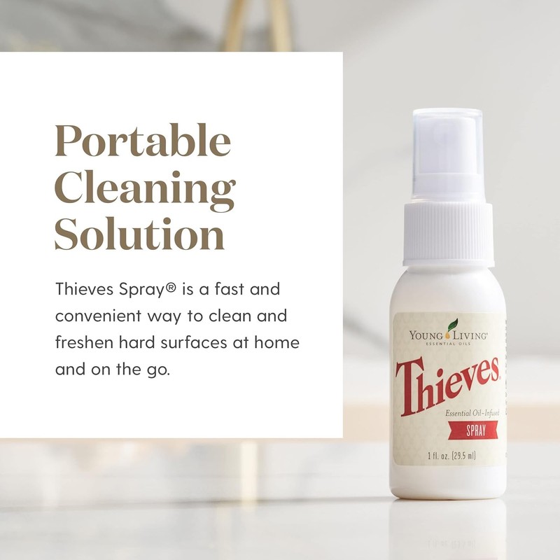 Young Living Thieves Spray | 1 oz | Portable Cleaner