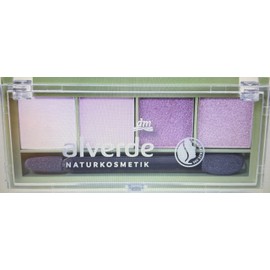 alverde NATURKOSMETIK Lidschatten Palette Quattro 98 Lavender Dream, 4,4 g