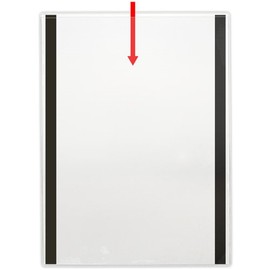 StoreSMART® - 8 1/2" x 11" - 2 Magnetic Strips Along The Long Sides - Open Short Side - 10-Pack - Magnetic Pocket - for Refrigerator or Locker - PE1009M-10