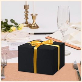 Mulbozy Black Gift Box with Lids 5.8x5.8x4 Inches, 10 Pack Small Gift Boxes, Groomsmen Proposal Gift Box for Wedding Presents, Craft Boxes for Christmas, Graduation, Holiday, Birthday Gift