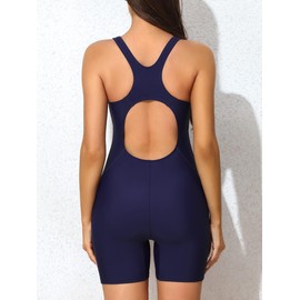 ATTRACO Women's Swimming Costume Boyleg Racerback Athletic Training Bathing Suit